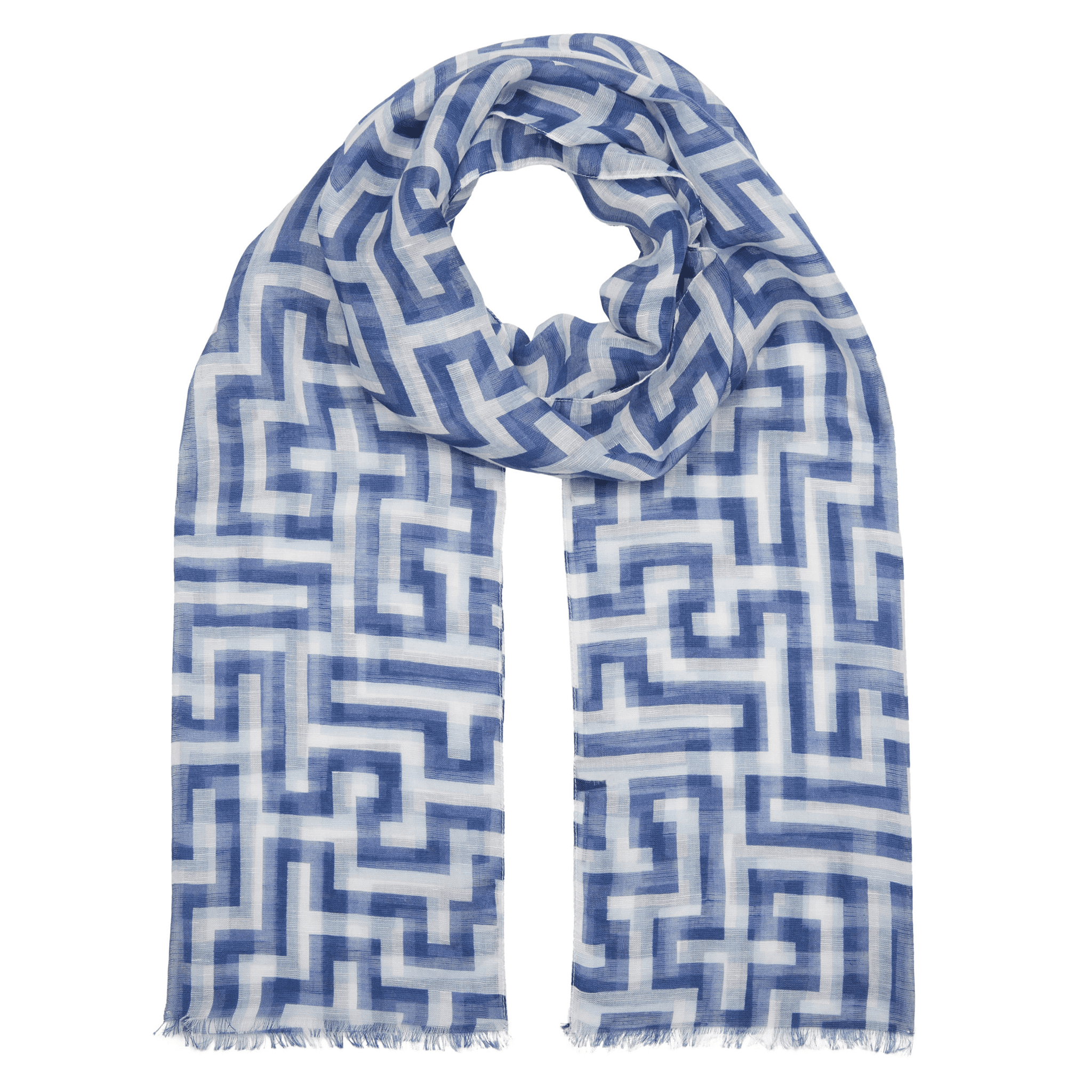 Immagine di Sciarpa Meander indaco di Anni Albers