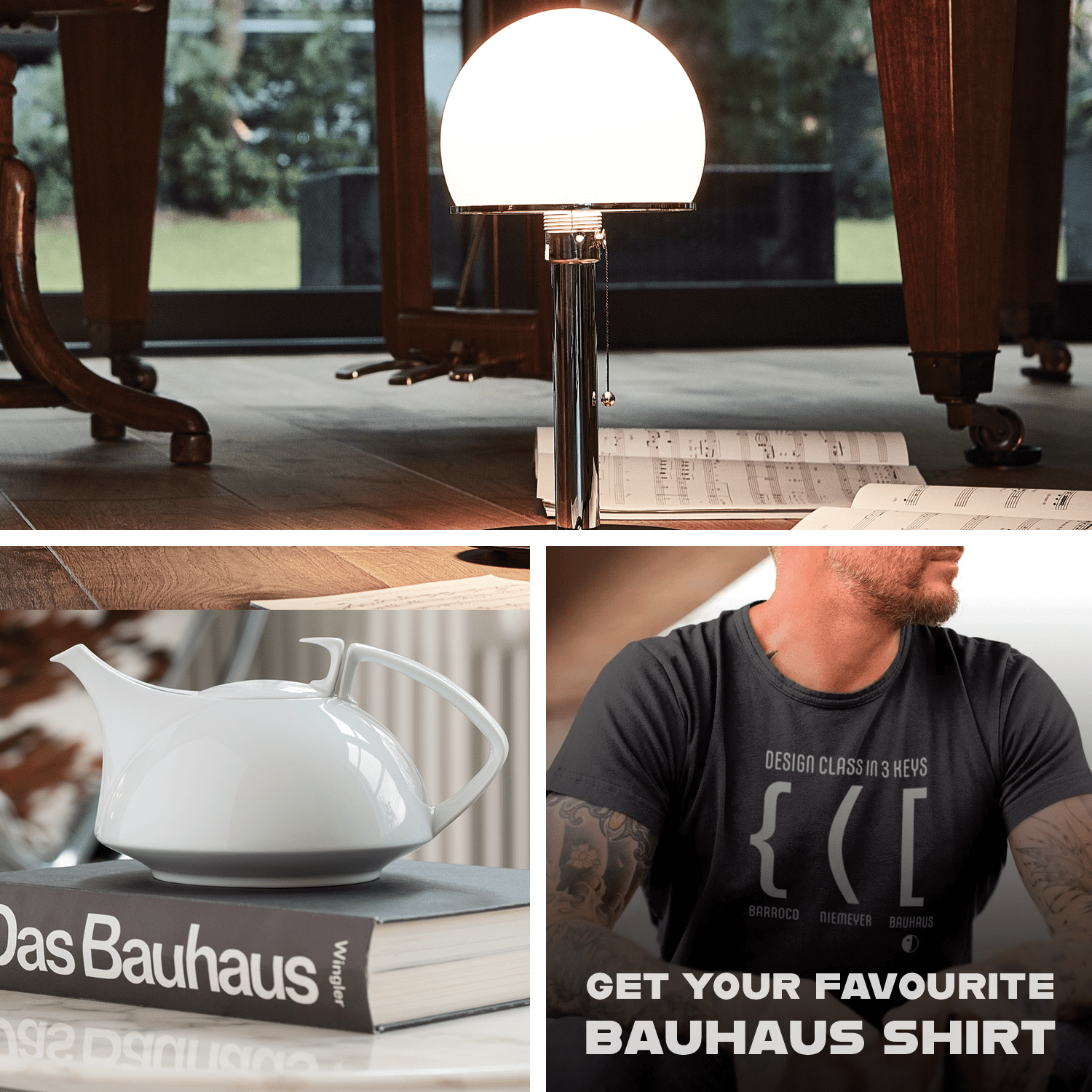 Immagine di Wagenfeld WG24 + Tea Pot Gropius + Favorite Shirt